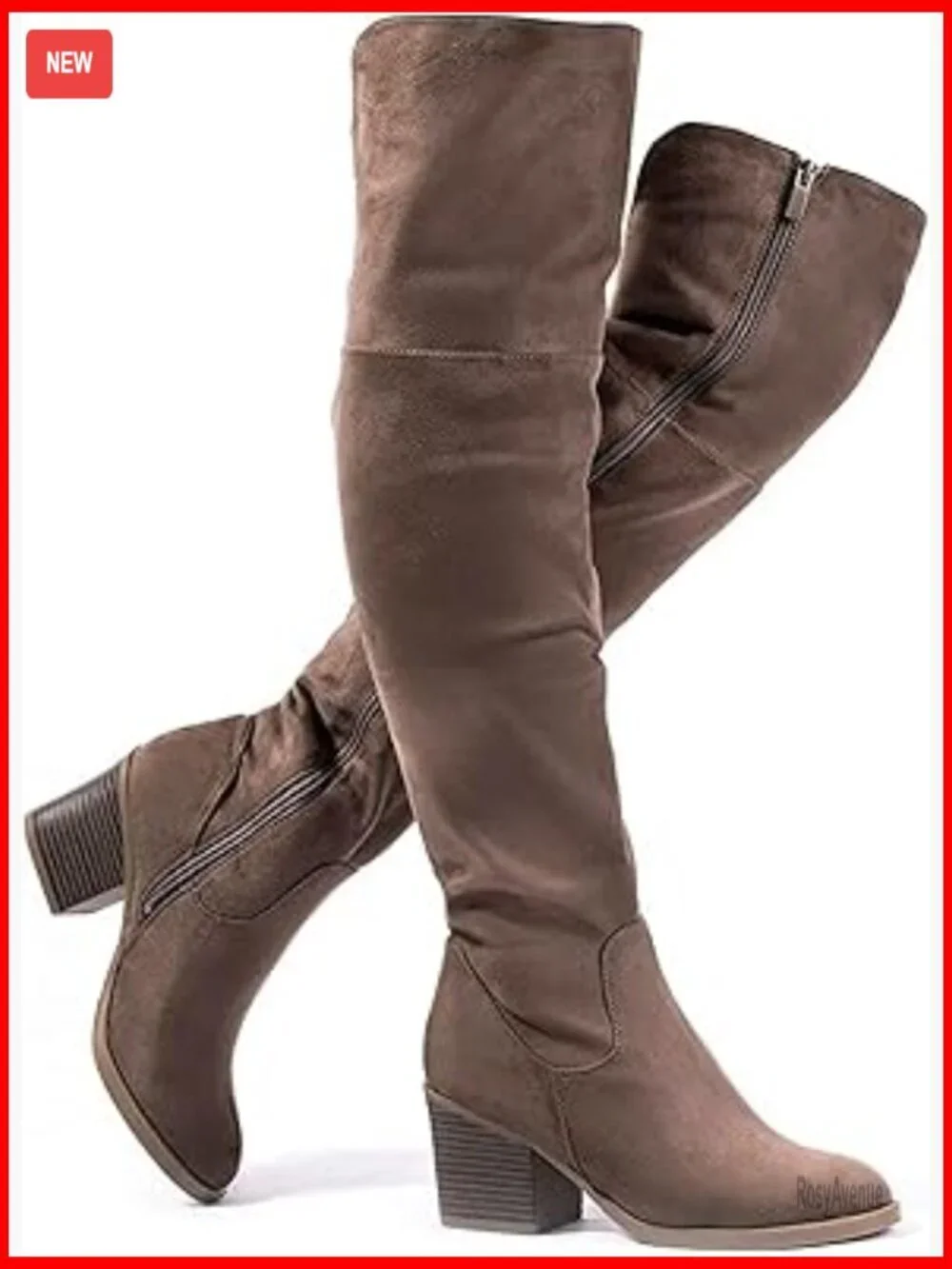 Women's Thigh High Boots Stacked Block Heel Over the Knee Comfortable